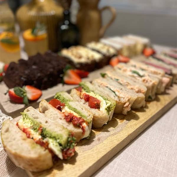 Selection of vegetable sandwiches